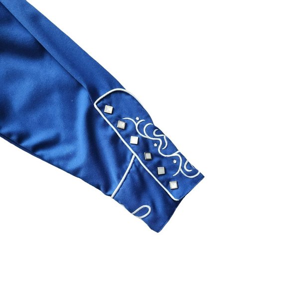 Women's Scully Western Blue Snap button Shirt XXL - Picture 5 of 16